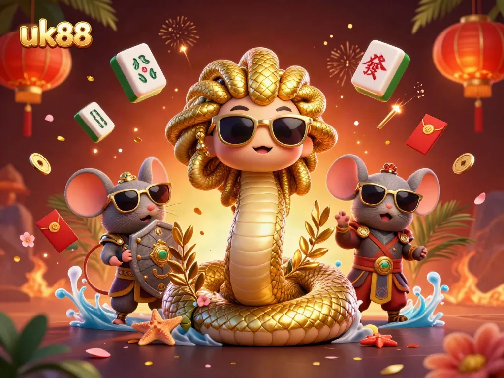 Engage in exciting gameplay at uk88 featuring vivid 3D cartoon style characters and a vibrant casino atmosphere.