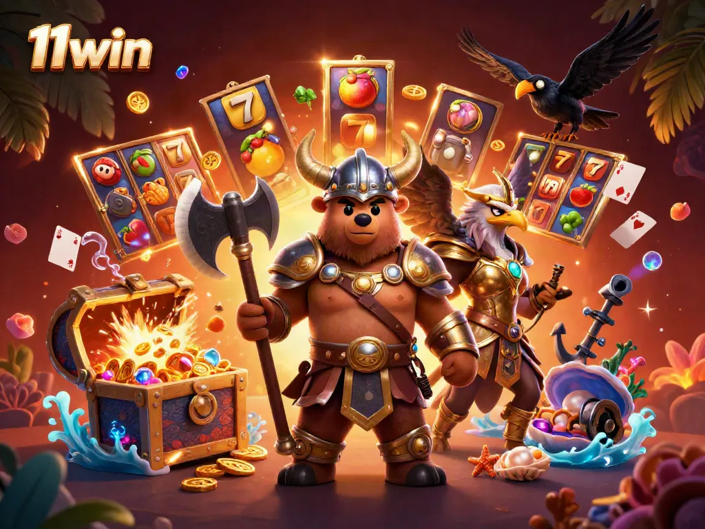 Win big at 11win with a thrilling 3D casino adventure featuring dynamic elements and characters.
