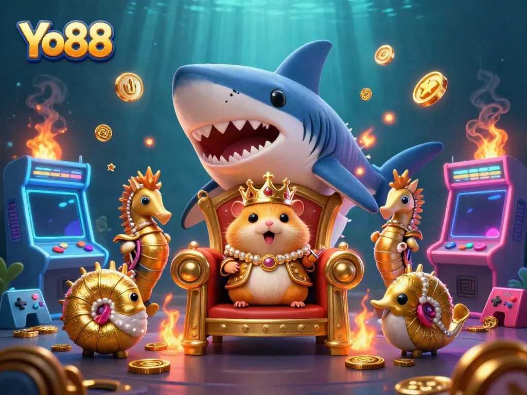 Spin to win on Yo88 with vibrant characters and exciting games in a 3D underwater casino world.